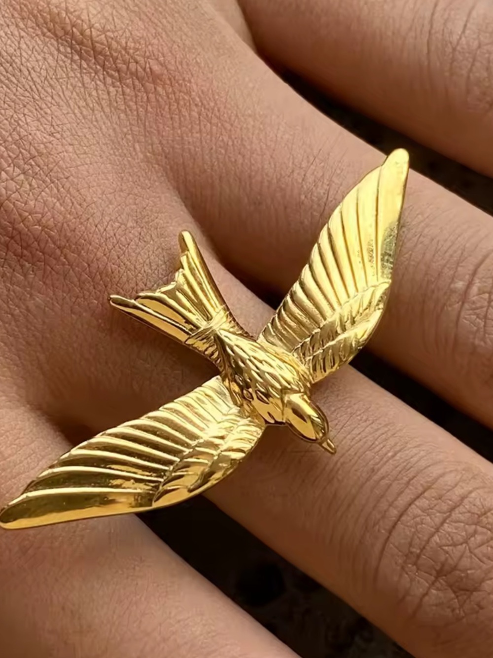Swallow Gold Bird Ring